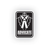 Scales of Justice Advocate Car Decal